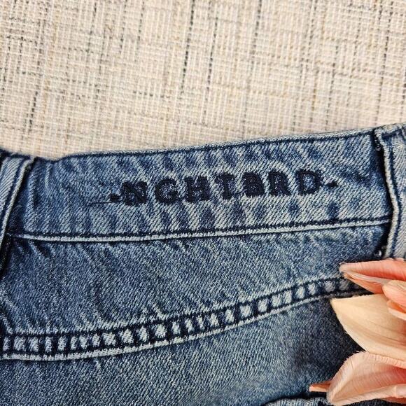 NGHTBRD V's True Blue Asymmetrical High Rise Shorts Size 26 - Picture 6 of 7